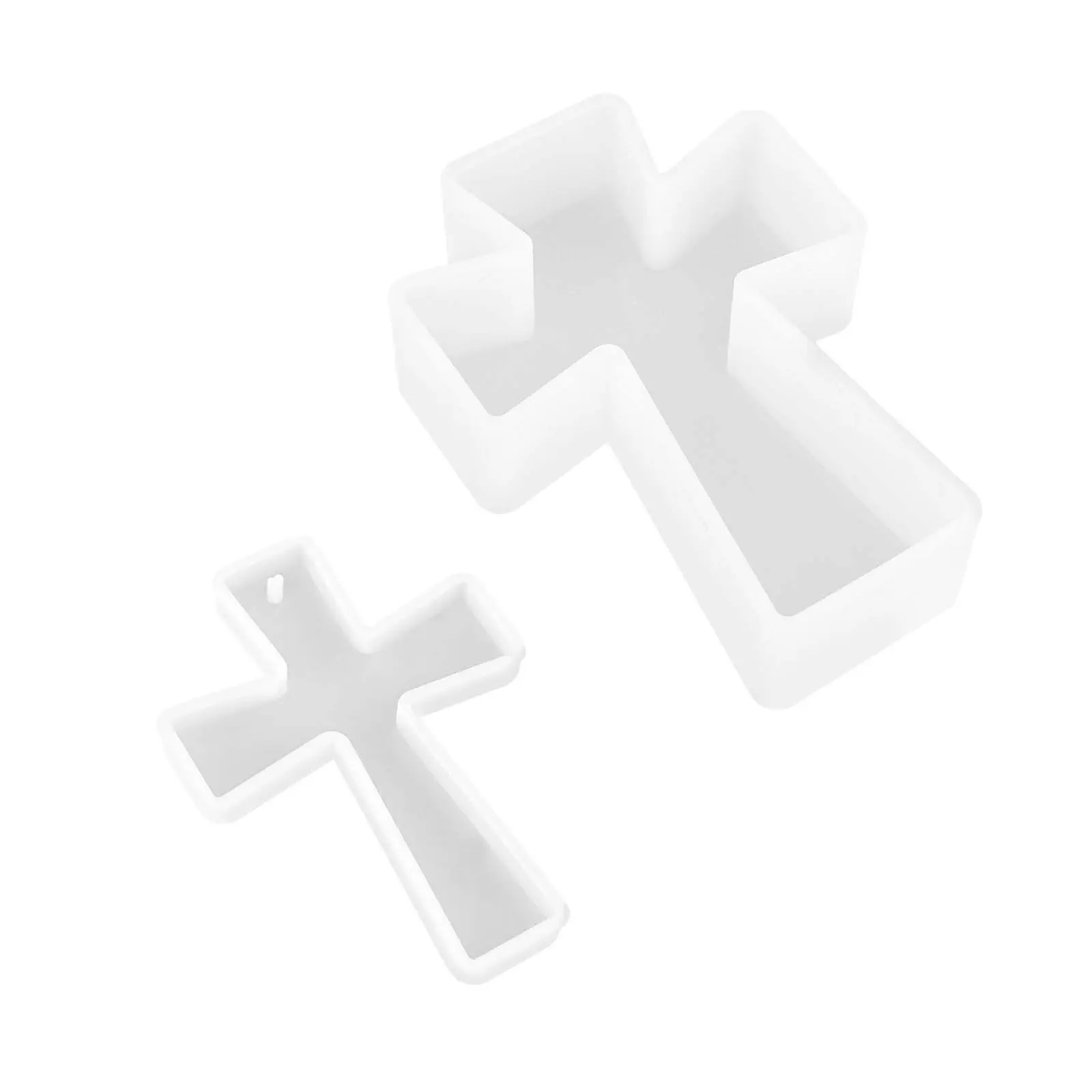 2Pcs Cross Shaped Silicone Molds, Multi-purpose Moulds Candle Making Supplies for Aroma Beads, Car Air Fresheners, Soap, Candles, Clay, Cement, Gypsum Crafts and Decorations, Also Suitable for Epoxy Resin Fragrance Ornaments Making