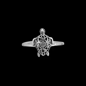 Turtle Ring, Sea Turtle Ring, 925 Sterling Silver Ring, Ocean Ring, Island Handmade Jewelry