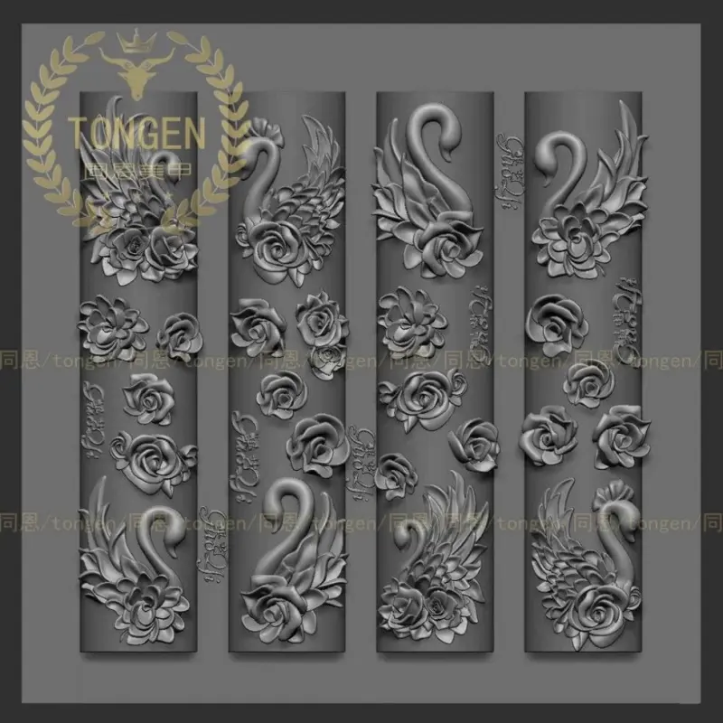 New High-Transparency Swan & Popular Rose Nail Art Mold, Nail Forms, French Tips Style Exquisite DIY Decorative 3D Silicone Mold Decoration Nail Art Supply