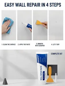 Fix Any Wall Damage in Seconds – 5 Sec Instant Repair Paste for Holes, Cracks & Dents, No Tools Needed, Fast Drying & Waterproof, Easy DIY Wall Patch Kit – Get Smooth Walls Back in Minutes White Spackle