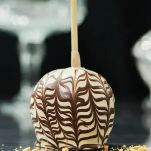 Tiger Butter Gourmet Caramel Apple  | Gluten-Free | Handmade Luxury Treat