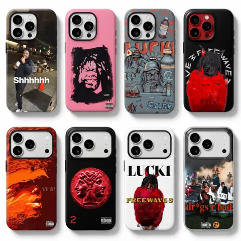 Y-Retro Streetwear Luck11 Rapper Phone Case - Durable Protective Phone Accessories for iPhone 17Pro Max,16,15,14,13,12,11Pro Max Plus Air,Samsung S25,S24,S23,S22 Ultra - Ideal Christmas Gift for Her/Him
