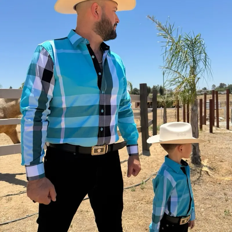 1 long sleeve AQUA (ESTILO BAYARD) Shirt