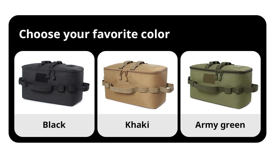 Outdoor Camping Storage Bag Large Capacity Ground Nail Tool Bag Gas Canister Picnic Cookware Utensils Kit Bag