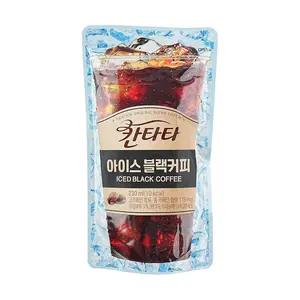LOTTE Korea Kantata Iced Black Coffee 230ml - Refreshing Convenience Store Favorite