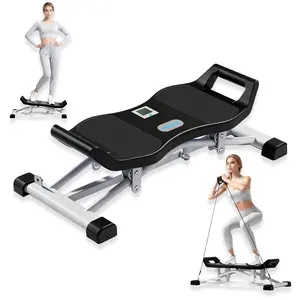 Portable Foldable Ski Trainer with Digital Display & Adjustable Resistance for Leg & Glute Workouts Compact Multifunctional Home Equipment