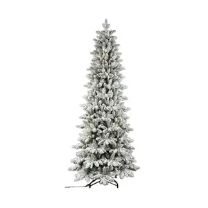 Santa's Workshop 7.5' Prelit Flocked Tree - PE and PVC