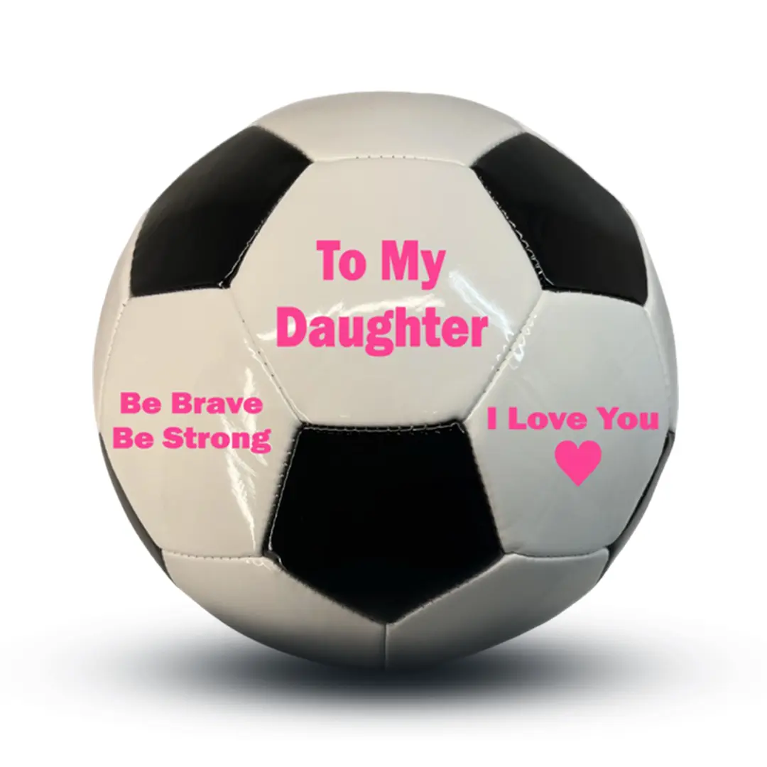 Custom To My Daughter Soccer Ball Gift, Personalized Soccer Ball