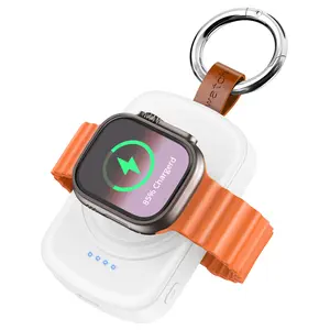 Portable Travel Charger for Apple Watch, 1800mAh Power Bank with Charging Cable, Smart Watch Charger for Apple Watch Series 10/9/8/7/SE/ 5/4/3/2/1/Ultra Compact Chargeable Wearable Wireless