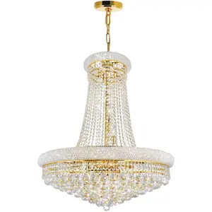 CWI Lighting Empire 18 Light 28 inch Gold Down Chandelier Ceiling Light 8001P28G
