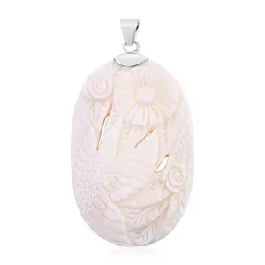 Ox Bone 925 Sterling Silver Pendant for Women Jewelry Birthday Christmas Gifts for Women