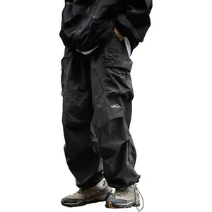 Mens's Baggy Cargo Pants Casual Parachute Pants Loose Fit Hip Hop Harme Lightweight Water Resistant Pants with Pocketsjeans  men pants  men for