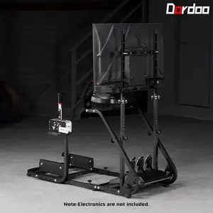 Dardoo Racing Simulator Cockpit with Monitor Stand – Compatible with G920, G923, and G29 steering wheels. Please note: Steering wheel, handbrake, shifter, and pedals are not included.