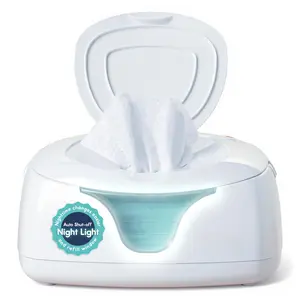 Baby Wipe Warmer and Baby Wet Wipes Dispenser |   Baby Wipes Warmer  Babies |   Diaper Wipe Warmer with Changing Light, White