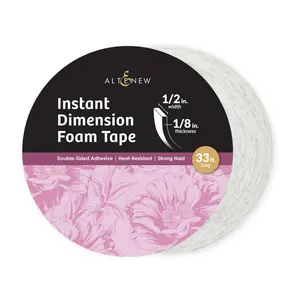 Instant Dimension Foam Tape - 1/8'' x 1/2'' x 10m