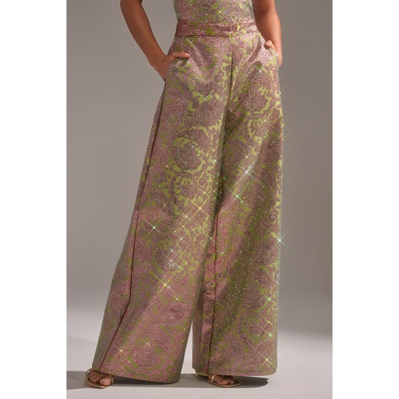 TIME AND TIME AGAIN RHINESTONE TROUSER