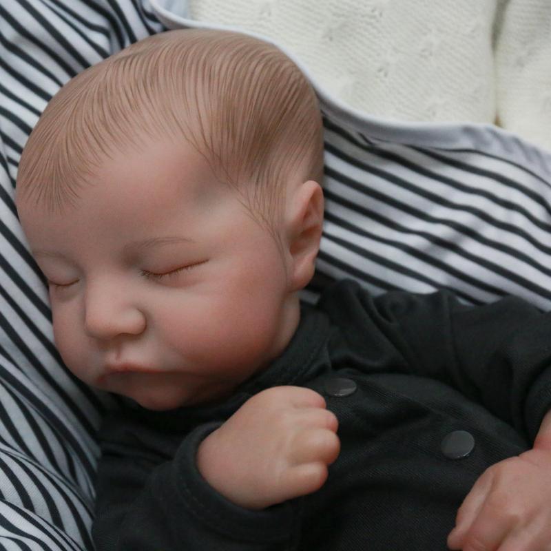 [WOOROY] Reborn Baby Dolls - 18 In Realistic Baby Doll Boy Levi Lifelike Newborn Baby Real Looking Birthday & Christmas Gift Toy with Full Accessories for Age 3+