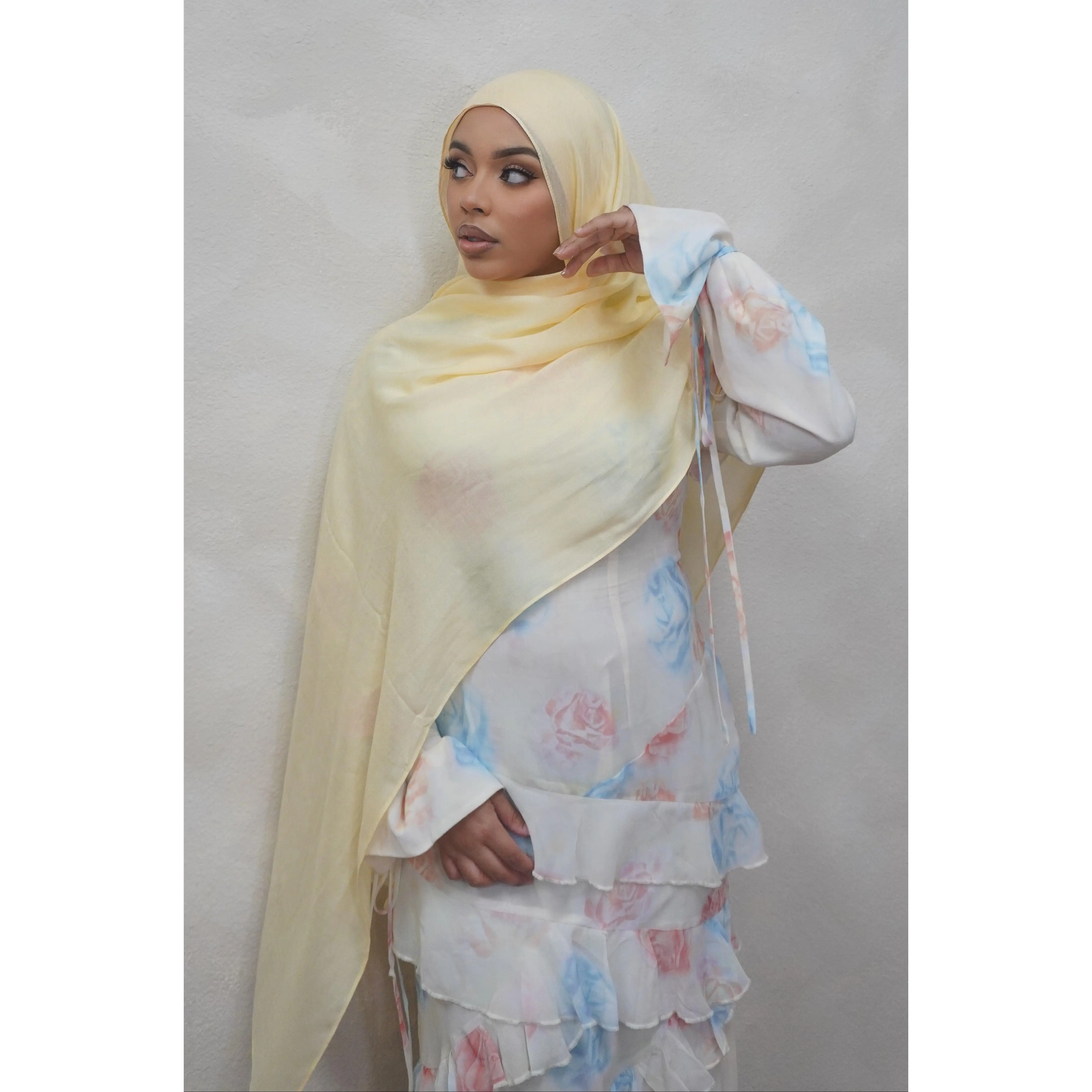 Modal Hijab Set- Custard Yellow