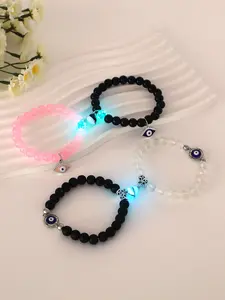 4Pcs Evil Eyes Luminous Bead Bracelets Couple Bracelets BFF Bracelets