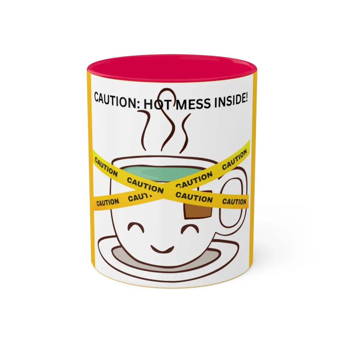 Caution: Hot Mess Inside, Sip & Smile Mug Collection, 11oz Ceramic Drinkware
