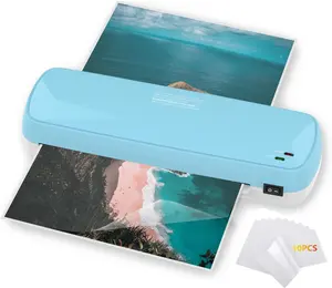 Laminator Machine with 10 Free Pouches Fast 3 Min Warm-Up for A4 A5 A6 Documents Photos Fade-Proof Technology for Home Office School Teacher Supplies