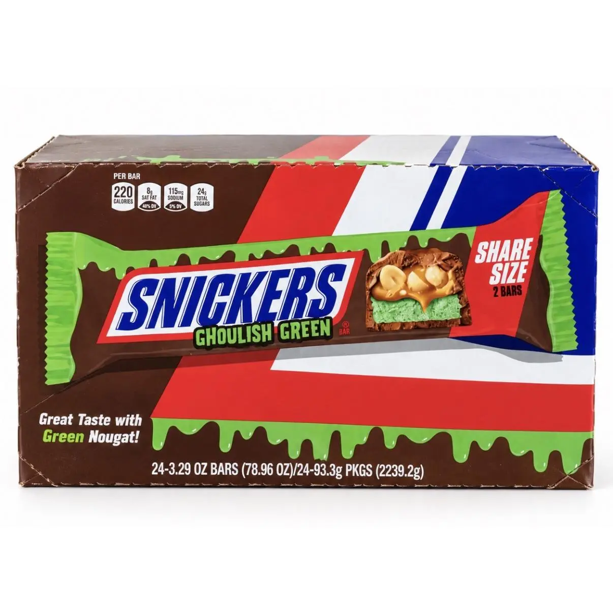 Snickers Choulish Green Share Size 2 Bars 24 (whole case)
