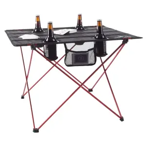 Lightweight and durable camping table, black