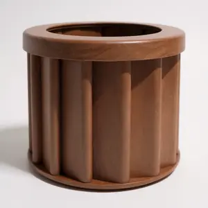 Aobtkel®Round Strata Planter SM - Dark Brown#Summervibes