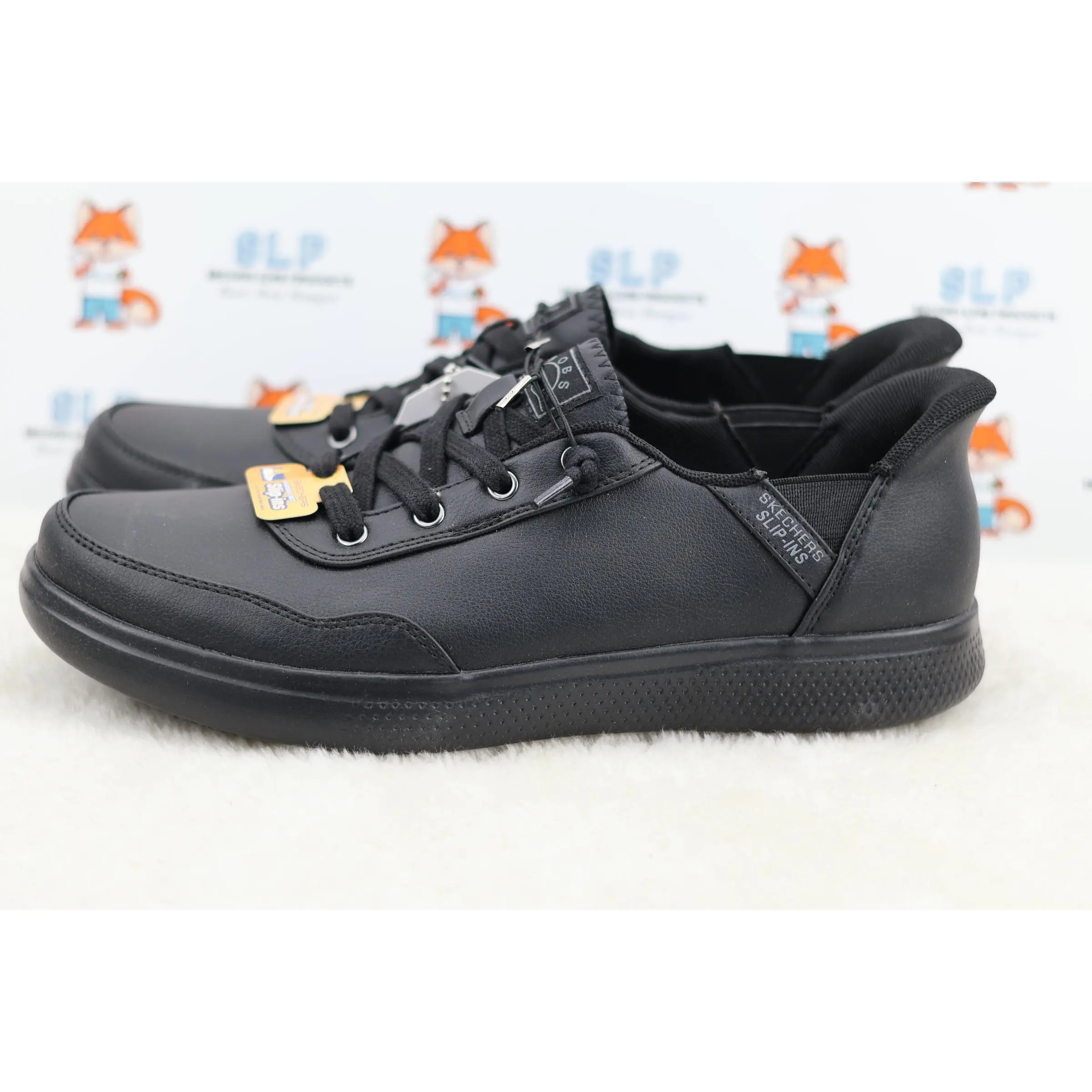 Skechers BOBS Slip-Ins Black Memory Foam Sneakers Size 9