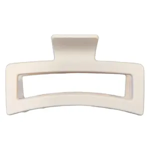 Extra Large Rectangular Claw Clip - Cream
