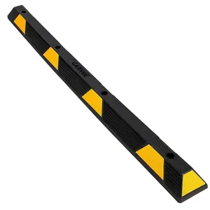 Curb Parking Garage Floor Stopper - 72 in Extra Wide Heavy Duty Rubber Parking Lot Stopper, for Vehicles Truck Driveway, Protect Pumpers from Cars Vans Trucks(1PC)