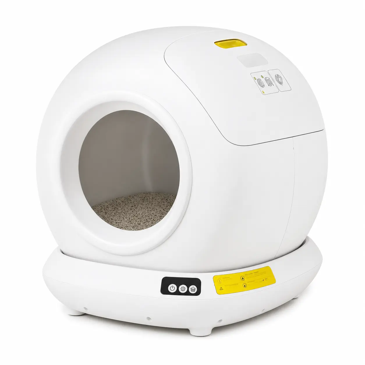 Smart Automatic Cat Litter Box - Self-Cleaning, WiFi-Enabled with APP Control, Large Capacity, Quiet, White Cat Litter Tray, Automatic Litter Box