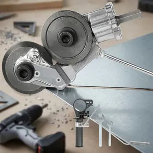 Professional Metal Cutting Drill Attachment Set - High-Efficiency Impact Drill Sheet Metal Cutter, Precision Tool for Auto Body Repair & Industrial Use, Slip-Resistant Grip, Alloy Blade, Quick-Cut System, Rust & Corrosion Resistant