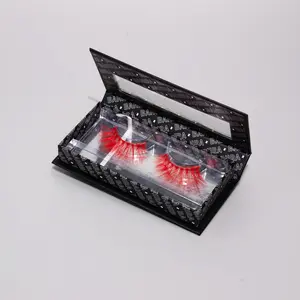 BAHIRA Color Craze “Siren” Vegan Friendly All-Red Glow Lash for Reusable Makeup Wear, Lightweight & Comfortable Design