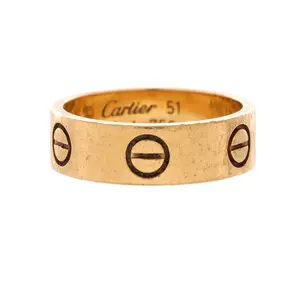 Pre-owned Cartier Love Band Ring 18K Yellow Gold by Rebag