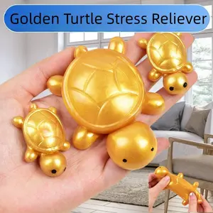 3-Piece Sugar Turtle Sensory Stress Relief Toy, Glittering Sugar Turtle Squeeze Toy, Soft Candy, Party Snack, Gift Box Filler, Birthday Present