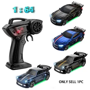 1:64 Remote Control Drift Car, RC Drift Car, 1 Box 4WD Desktop Racing Car Toy Car with Simulated Car Lights, Creative Car Toy, Birthday Holiday Gift