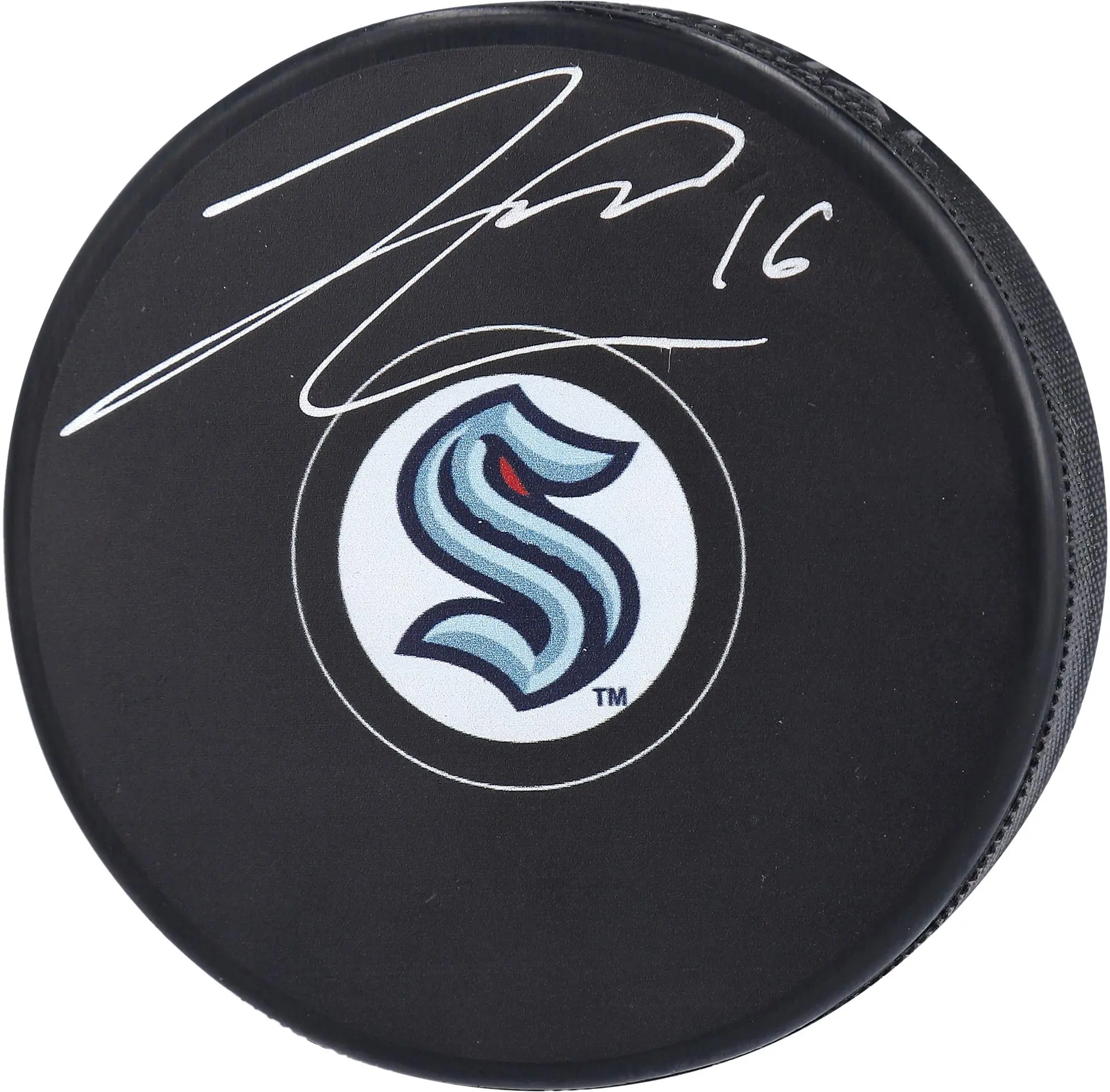 Jared McCann Seattle Kraken Autographed Hockey Puck - Fanatics Authentic Certified