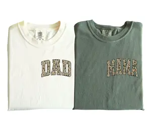 Camouflage Matching Mom Dad Comfort Colors T-Shirt, Personalized Est 2026 Mama & Dad Tee, Pregnancy Announcement Shirt, Matching Mom Dad Shirt, Full Size, Full Color