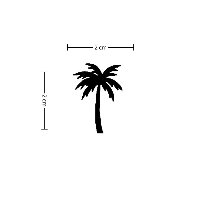 VIBE INK/Coconut Tree Adult Art Design Waterproof Realistic Look Lasts 1-2 Weeks No Adhesive No Reflection Ideal for Swimming Party