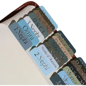 - Book of Mormon Tabs,  Foil Lettering, Easy to Read, Journaling, Index Tabs, Glossy Laminated, Book of Mormon, Doctrine and Covenants,  of  Price - Courageous