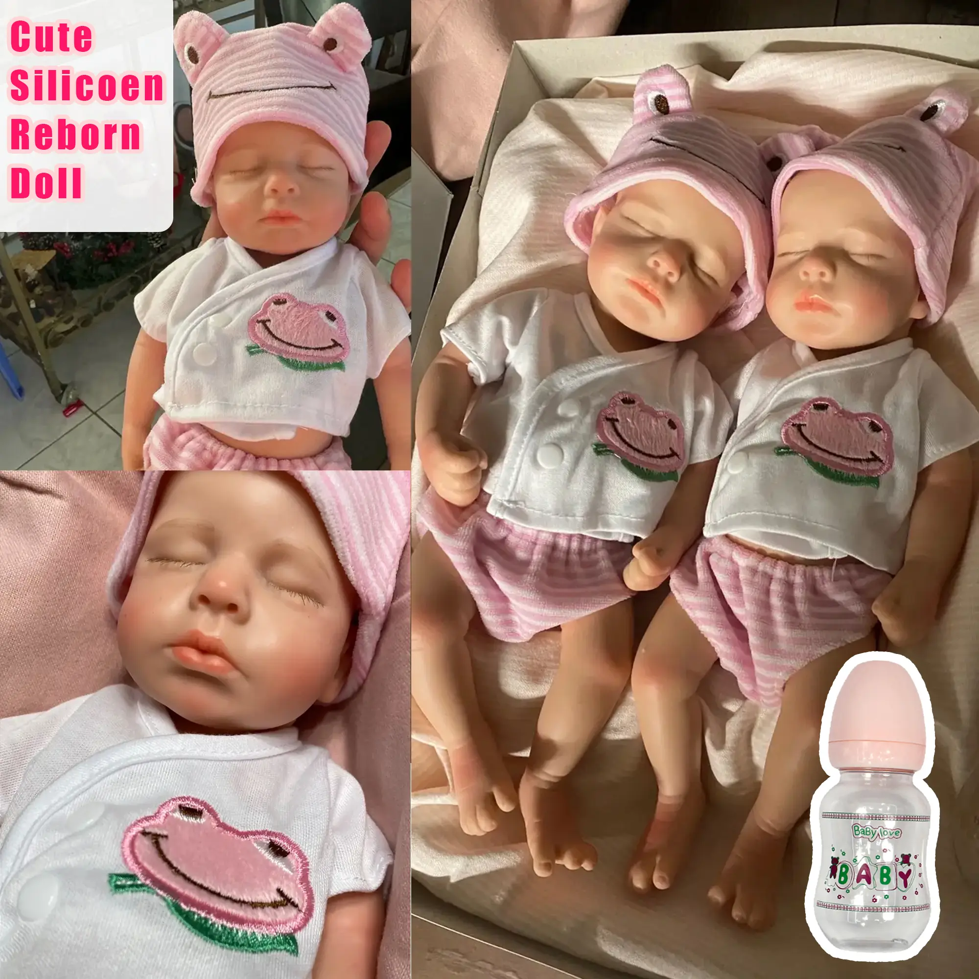 13inch Reborn Baby Dolls Silicone Full Body Girl Lifelike Handmade Painted Dolls Silicone Reborn Babies for Kids
