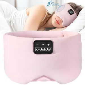 Bluetooth 5.4 Sleeping Eye Mask for Women Men - Audio Adjustable Custom Stereo with Nose Baffle, Carry Pouch & USB Charging Cable,SummerWins,DealsForYouDays,Father's Day