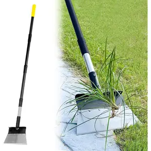 Garden Flat Shovel, Heavy-Duty Multi-Functional Cleaning Shovel with 60inch Adjustable Long Handle, Metal Floor Scraper Tool for Weeding, Soil Scraping, Ice and Snow Removal, Driveway, Sidewalk, Garden, Outdoor