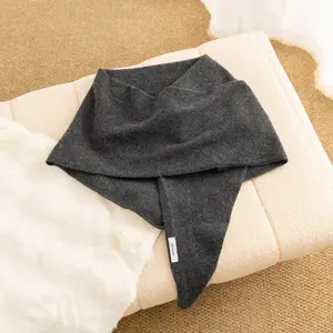 100% Pure Wool Scarf, Triangle Shawl for Casual Style Layering, Versatile Solid Color Fashion Accessory