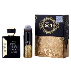 Ard Al Zaafaran Oud 24 Hours 2 Piece Bundle for Unisex (3.4 Ounce Eau De Parfum + 1.6 Ounce Deodorant Spray)