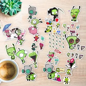 Stickers Pack 20 Pcs Invader Skateboard Colorful Zim Water Bottle Car Bike Bumper Luggage Vinyl Laptop Aesthetic Guitar Waterproof