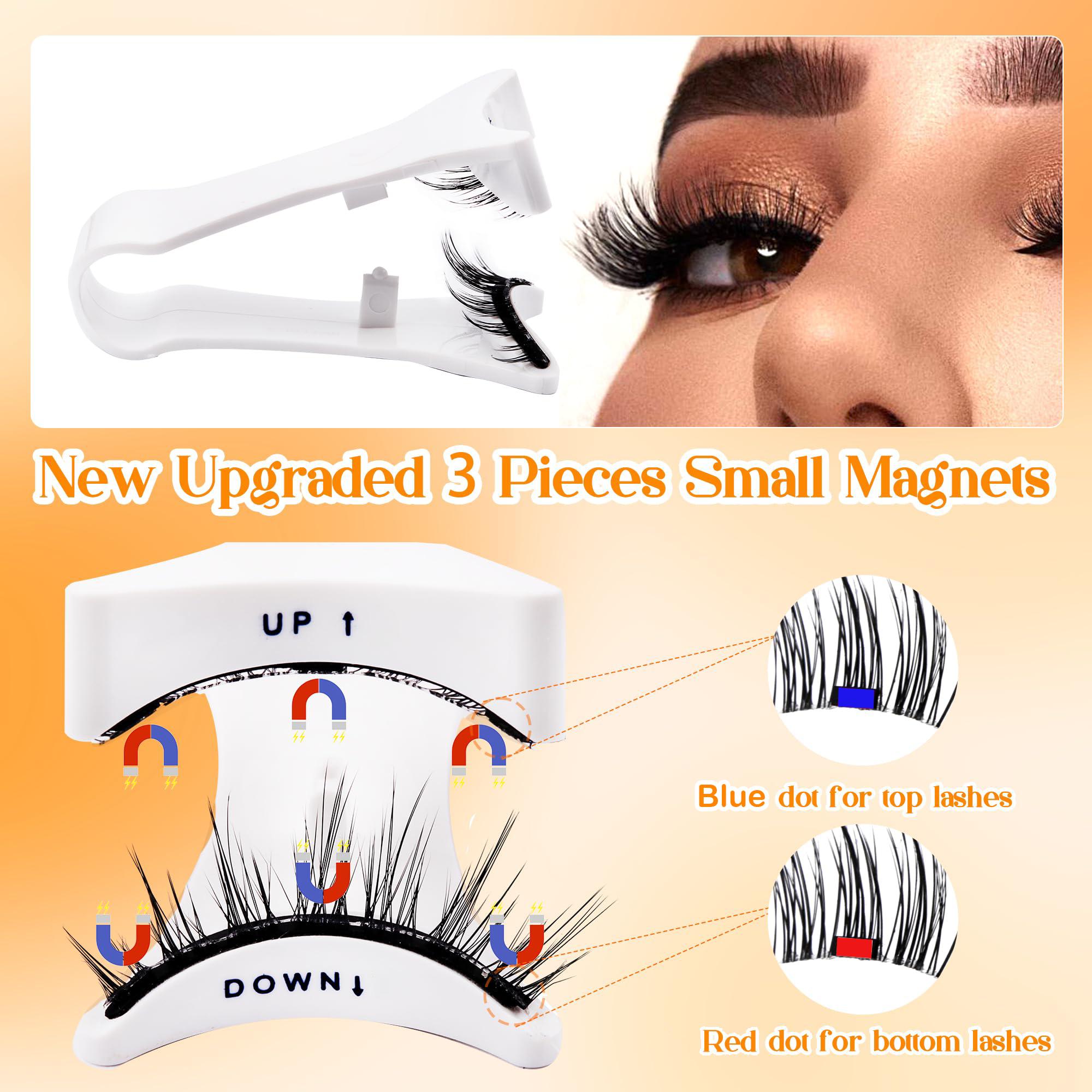 3 Pairs of Reusable Magnetic Eyelashes With Clips, 3D Natural Look, Easy To Wear, No Adhesive Needed, Perfect For Daily Use And Special Occasions