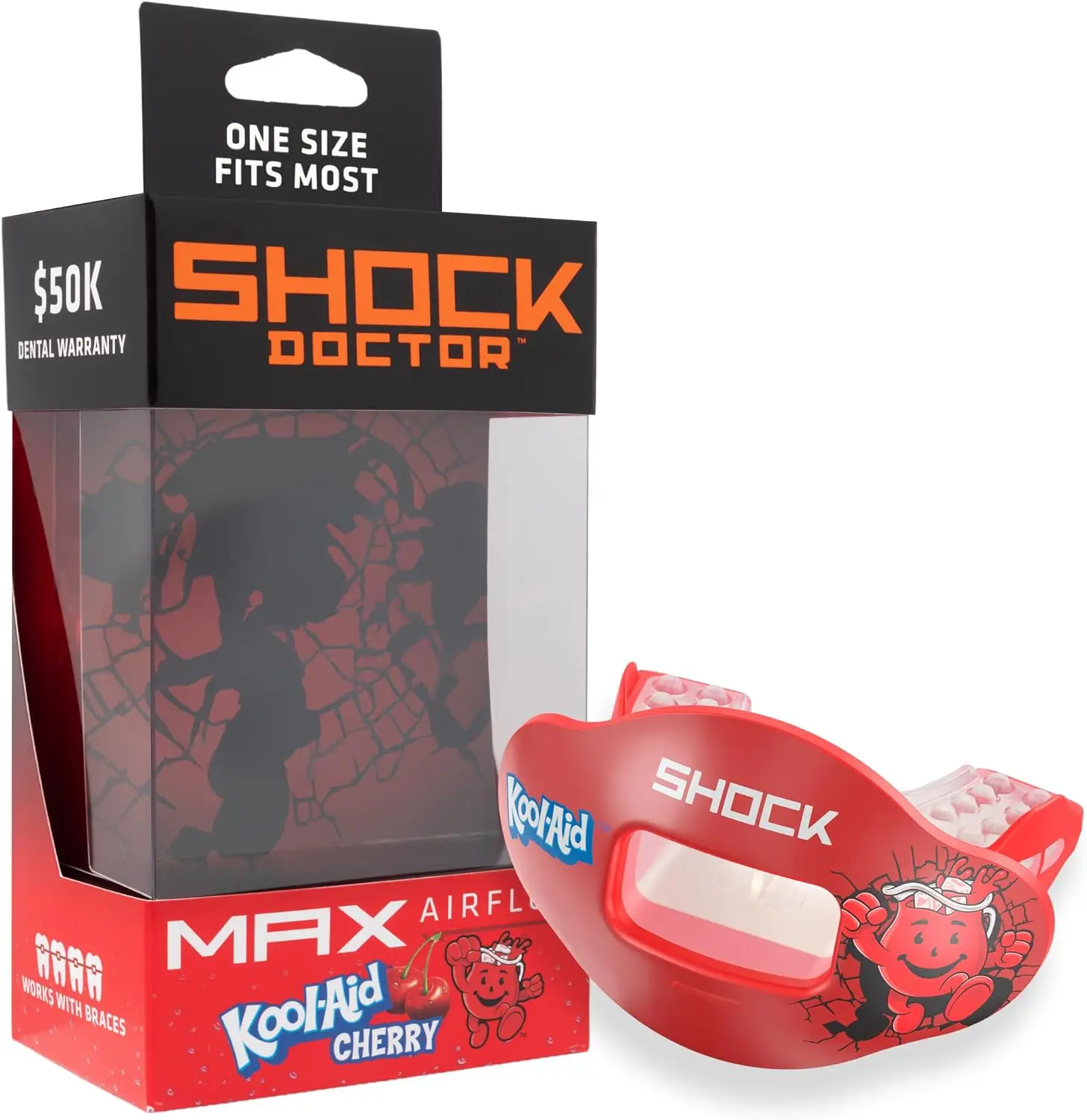 Kool Aid Lip Guard Mouth Guard - Max, Full Mouth Protection Compatible with, Lip Guard, Fit Mouthguard for Football, Hockey, Lacrosse