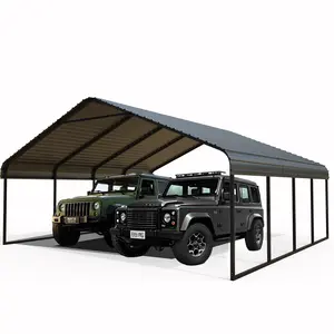 Heavy Duty Carport 10 x 20/20 x 20 Shelter - Perfect Solution for Vehicles, Boats & Equipment - Durable, All-Weather, Quick Assembly - Spacious, Secure, Reinforced - Gray/White
